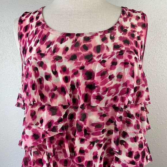 INC International Concepts Sleeveless Ruffled Blouse Top Size 1X EUC - Picture 2 of 6